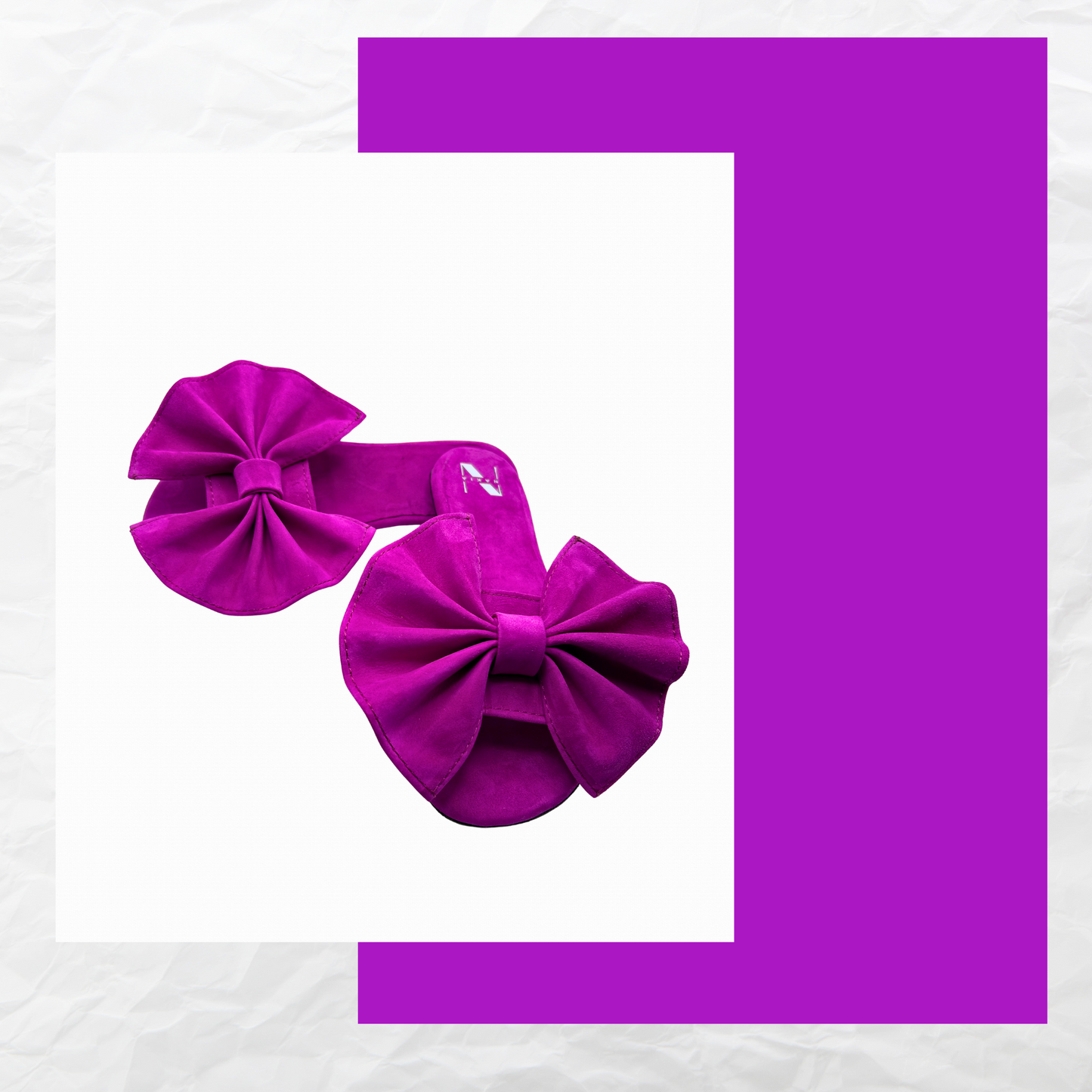 Handmade Fanfare Bow Sandals (Pre-Order / Real Suede Leather)